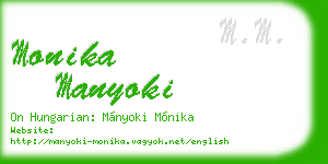 monika manyoki business card