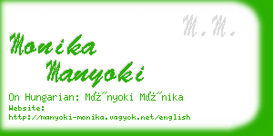 monika manyoki business card
